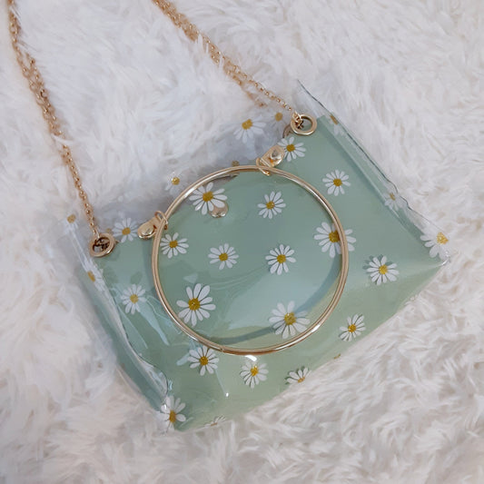 Daisy Print Purse (Green)
