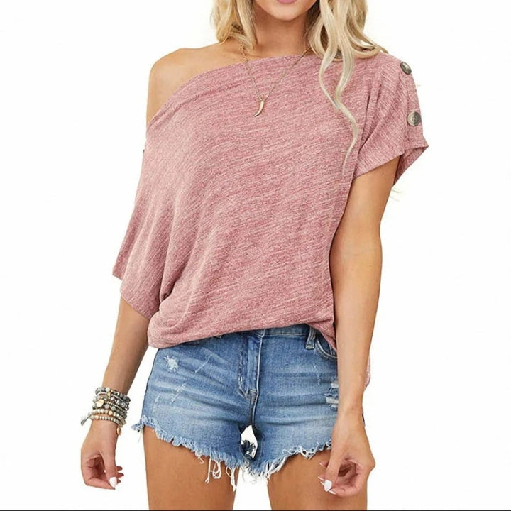 Button Off Shoulder Top