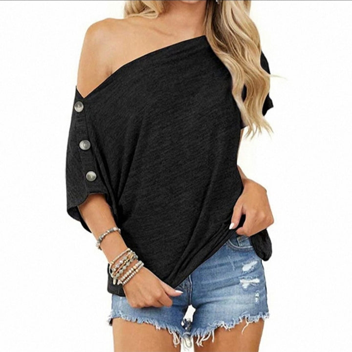 Button Off Shoulder Top