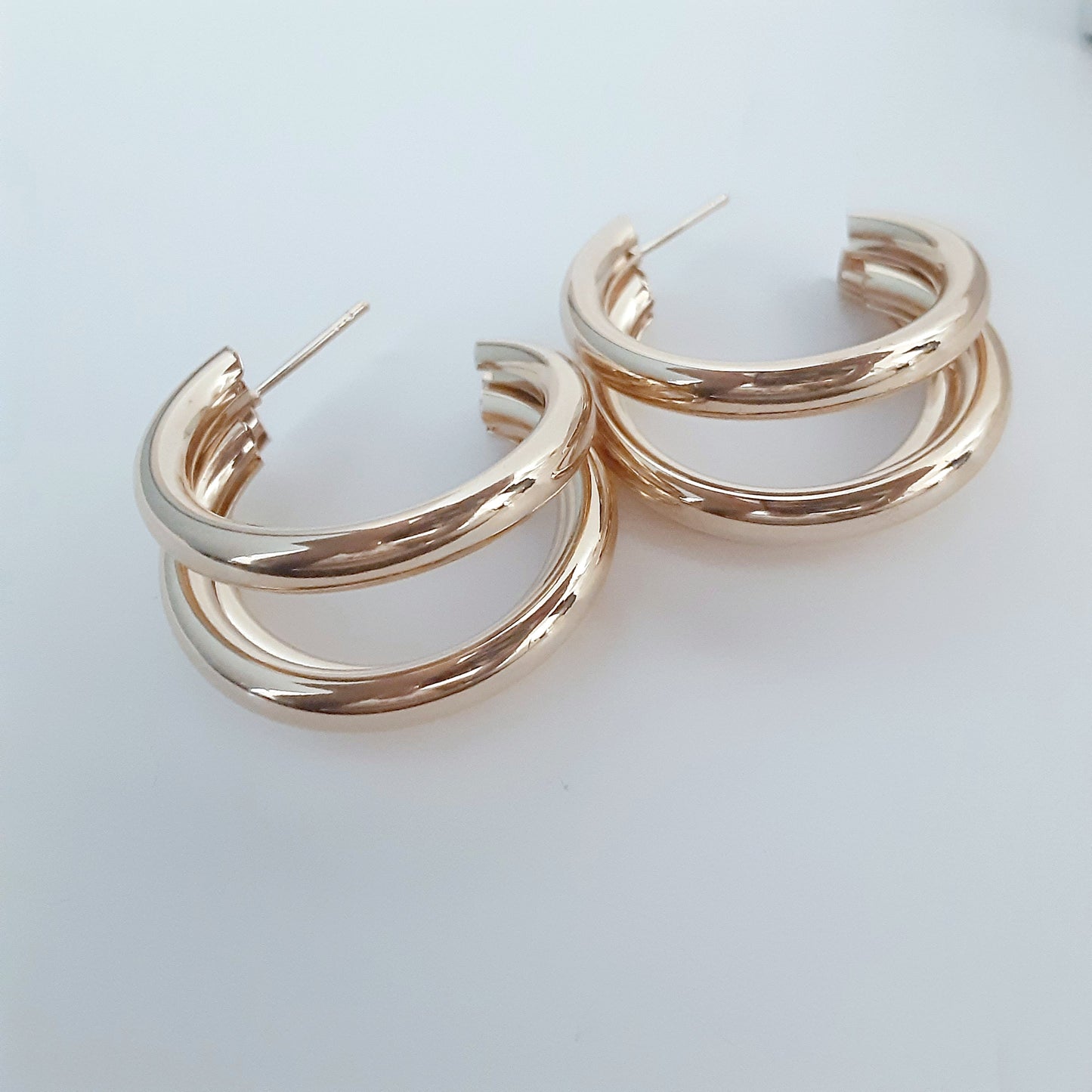 Half Ring Stud Earrings