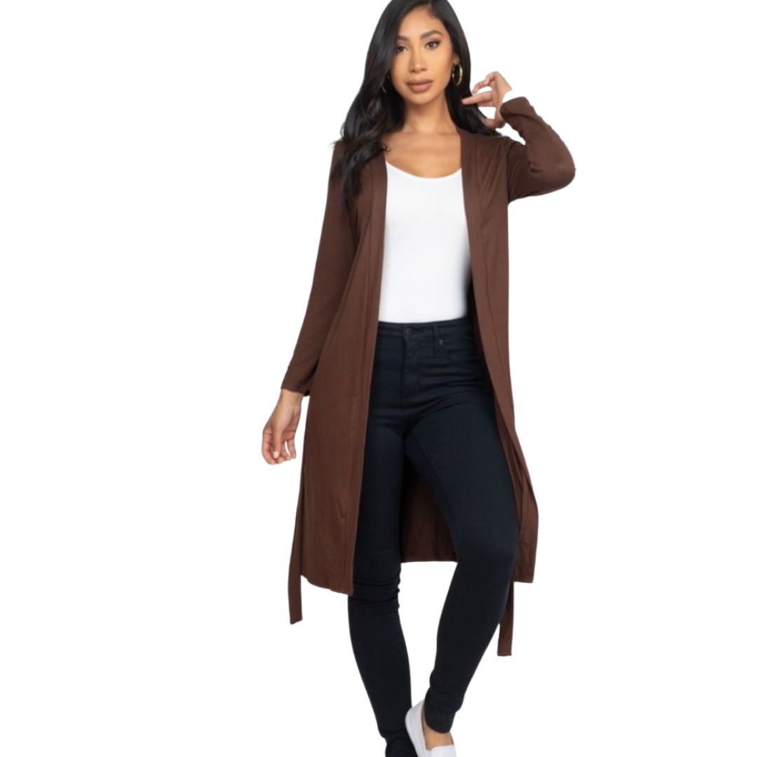 Mocha Cardigan w/ Belt